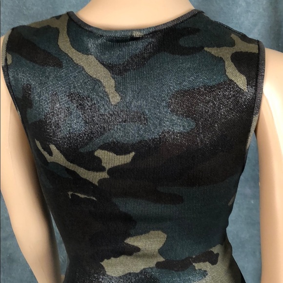 ⭐️HP🧜♀️Dior Knit/Leather Camo Dress Galliano sz6 - Picture 5 of 8